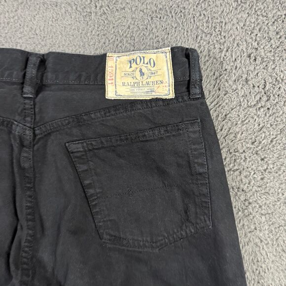 Polo Ralph Lauren Jeans Mens 30x30 Black 867 Classic Fit Denim Pants Preppy - Picture 9 of 16